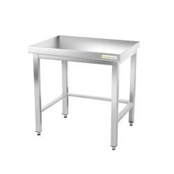 Table de travail en inox 600 x 500 mm avec renfort PREMIUM / GOLDINOX - gris inox 3701770802616_0