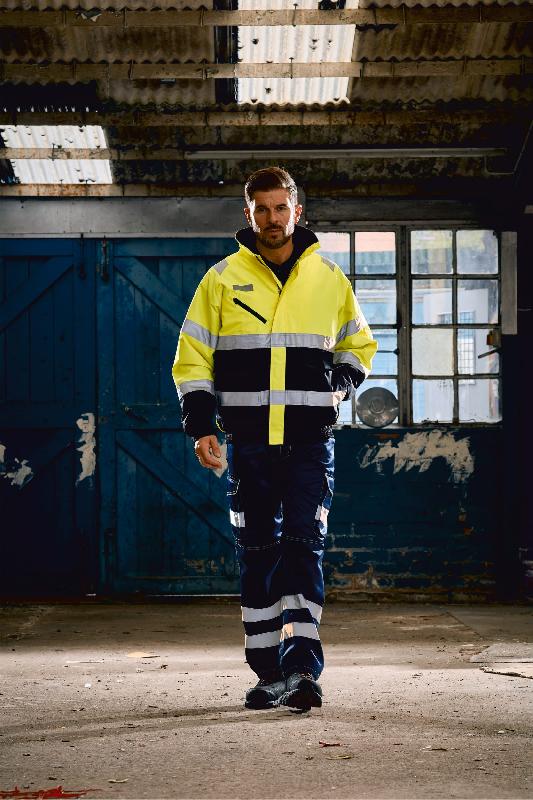 Veste Hi-vis Fontaine - Réf: YHVP209 - Imperméable, respirante avec doublure amovible et bandes rétro-réfléchissantes_0