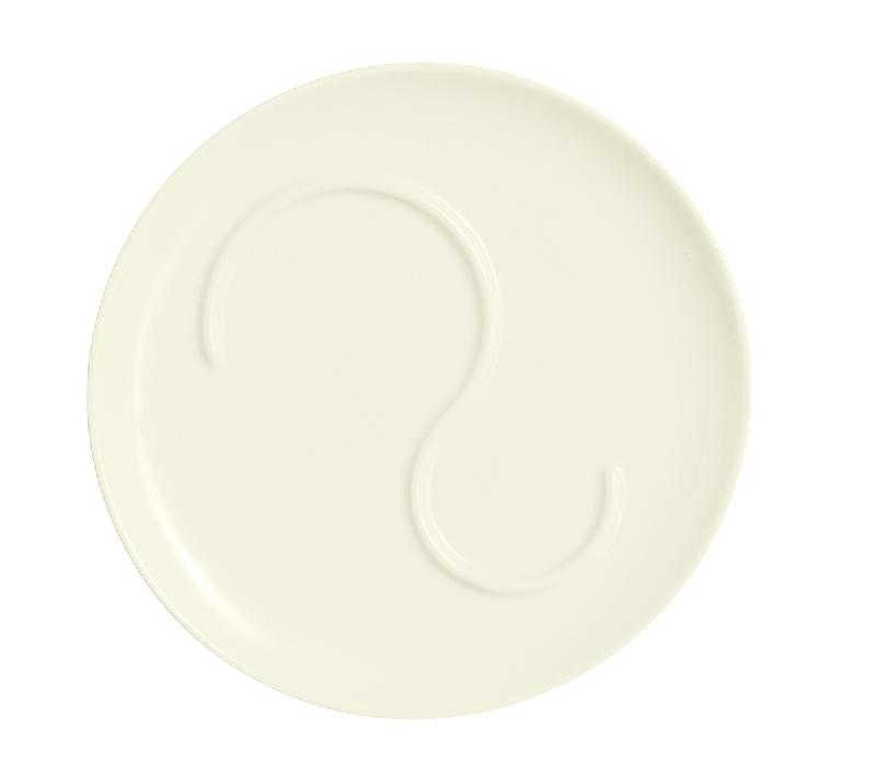 SOUS-TASSE À CAFÉ GOURMAND OVALE IVOIRE PORCELAINE Ø 16 CM FJORDS ARCOROC