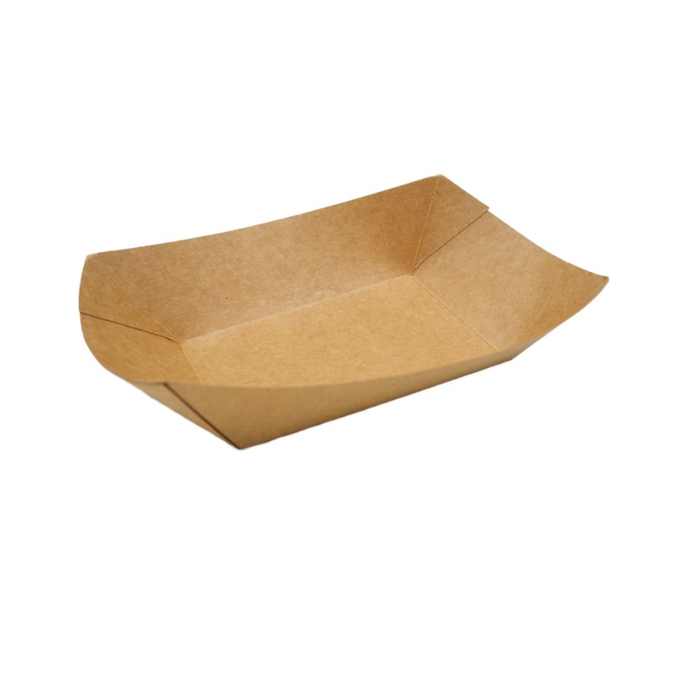 500 barquettes alimentaires rectangulaires en kraft brun - 690 ml - résistantes, écologiques et aptes au contact alimentaire_0