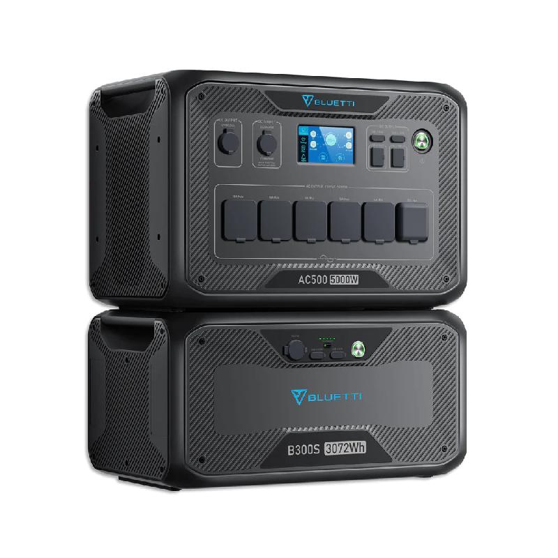 BLUETTI AC500+B300S Batterie de secours domestique | 5000 W / 3072 Wh - AC500 + B300S | 5 000 W; 3 072 Wh; Kit générateur_0