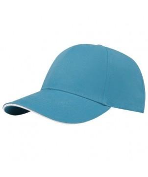 CASQUETTE SANDWICH À 6 PANNEAUX TOPAZ GRS RECYCLÉE TURQUOISE CLASSIQUE - CASQUETTES ET BONNETS PUBLICITAIRES