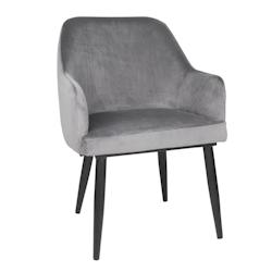 Chaises en velours Bolero Lia grises (lot de 2) - FX071_0
