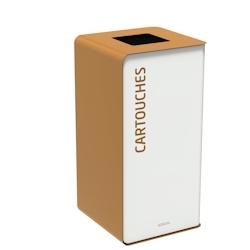 CUBATRI - Borne de tri blanc avec bac 40L cartouches marron - 55857 - ROSSIGNOL - marron métal 55857_0