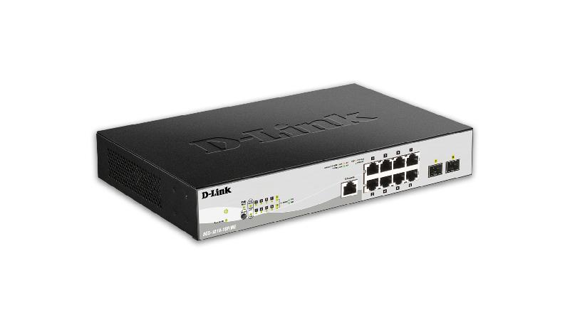 D-Link DGS-1210-10P/ME/E commutateur réseau Géré L2/L3 Gigabit Ethernet (10/100/1000) Connexion Ethernet, supportant l'alimentation via ce port (PoE) Noir, Gris_0