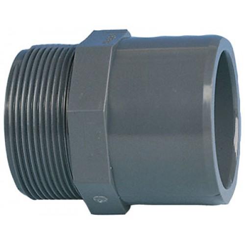 EMBOUT PVC PRESSION À COLLER Ø FEMELLE 40 Ø MÂLE 50 Ø FILETAGE MÂLE 33/42 CODITAL