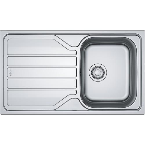 ÉVIER À ENCASTRER INOX DEKOR 1 CUVE 1 ÉGOUTTOIR 860 X 500 MM FLN 611-86 FRANKE