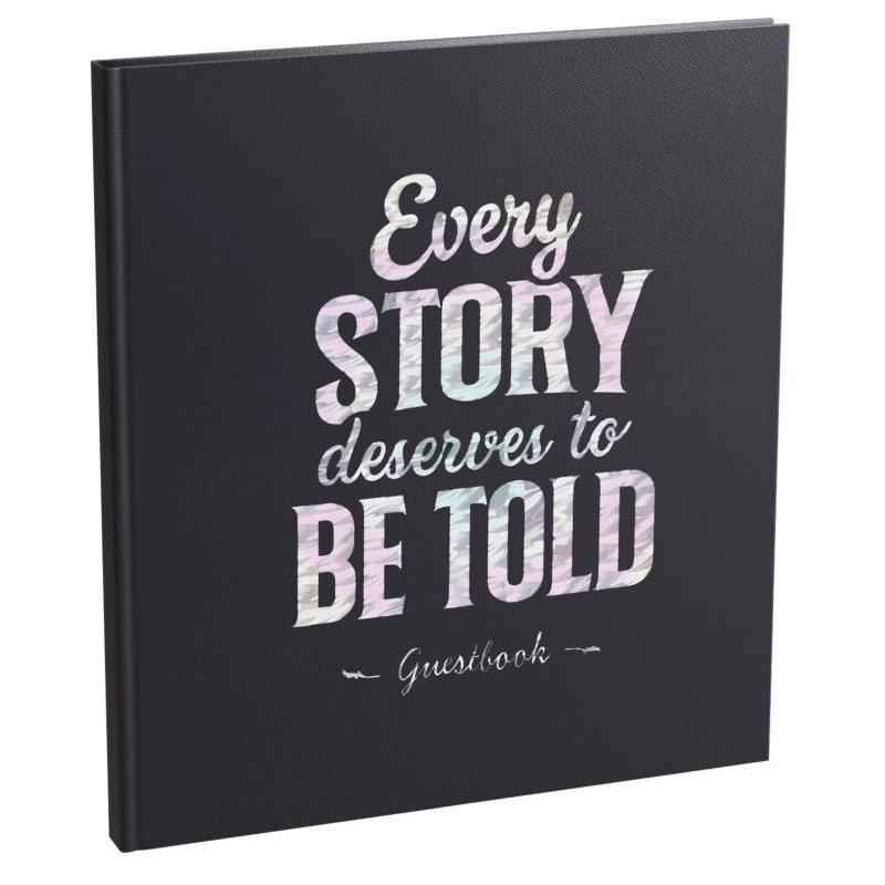 Exacompta - Réf. 392E - 1 Livre d'or LETTRES - Format 21 x 19 cm - Couverture papier pelliculé brillant effet similicuir - Tranche argent - Timbrage_0