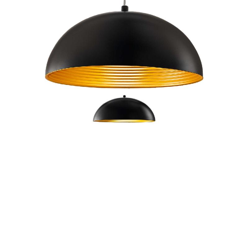 Fabas Luce Suspension Dingle En Métal Noir Et Doré, Douille E27, Design Moderne Et Élégant Pour L'Intérieur, Réglable, Diamètre 40 Cm, 3215-40-_0