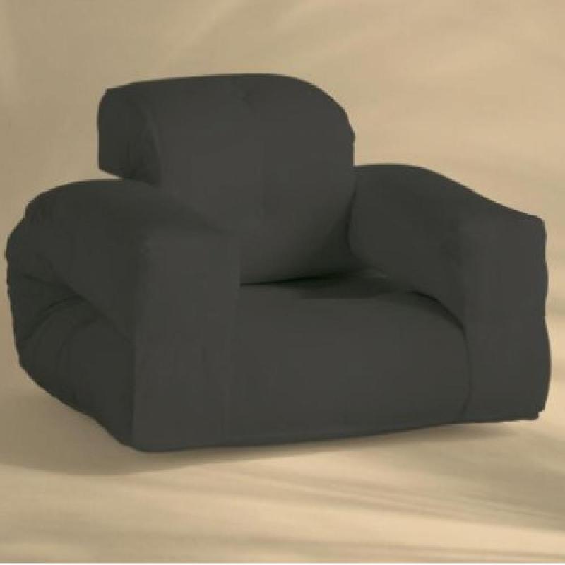 Fauteuil extérieur transformable HIPPO OUT - gris anthracite - convertible en matelas 1 place - design scandinave - KARUP DESIGN_0