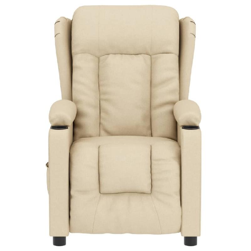 Fauteuil inclinable électrique Crème Tissu Modèle Derveline - 8720286939444_0