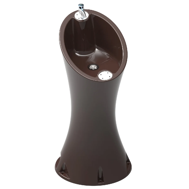 Fontaine Alvium en plastique 2 robinets - Marron RAL 8017_0