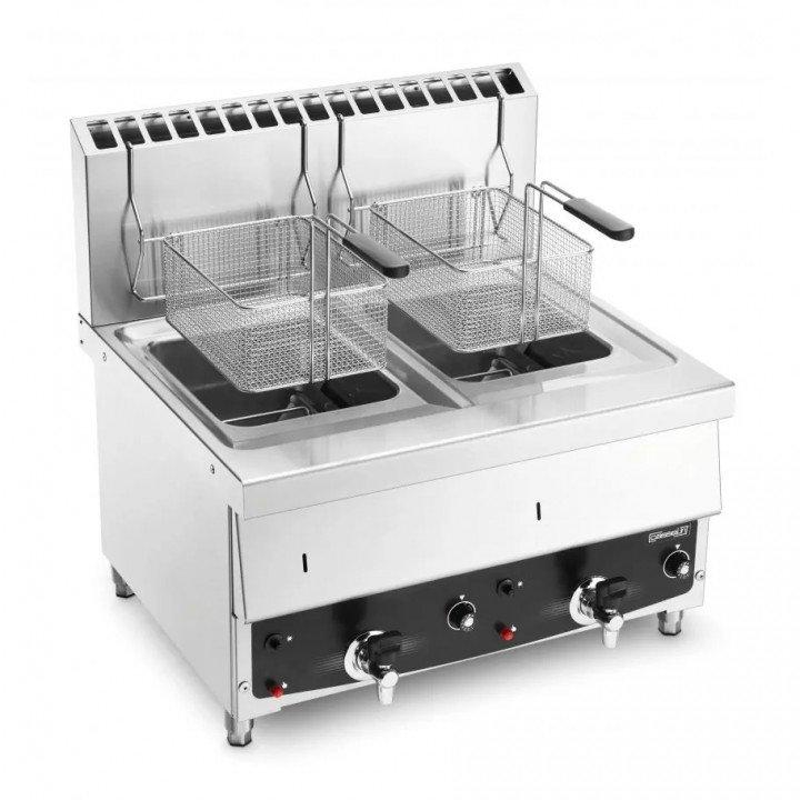 Friteuse inox à gaz 2 x 10 Litres à poser, 13 000 W, GAZ_0