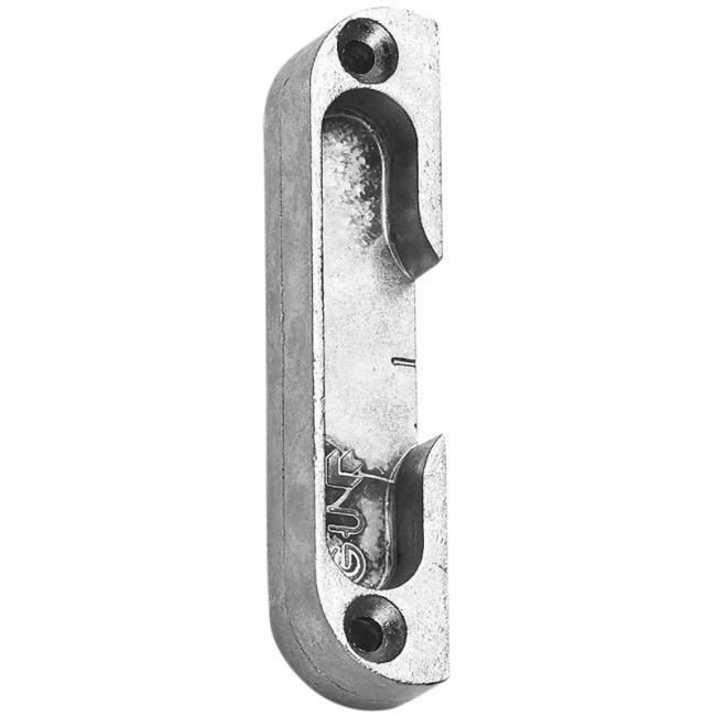 GÂCHE GALET À DÉFONCER POUR MENUISERIE BOIS LONGUEUR 85MM FINITION ZINGUÉE - FERCO - E-15861-00-0-1