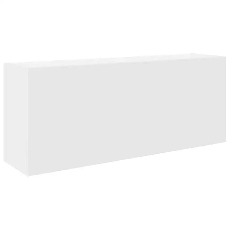 Helloshop26 - Armoire murale de bain rangement pratique 100 x 25 x 40 cm en bois d'ingénierie blanc 02_0051293 - blanc Bois massif 3000236841054_0