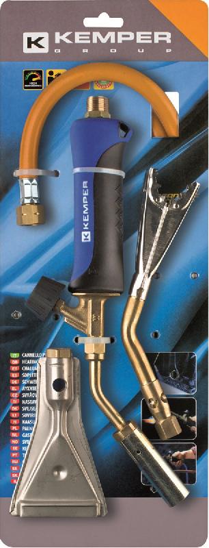KEMPER - Chalumeau multi-buses - 3 brûleurs avec tuyau gaz 1,5m pour bouteille butane - Température 1850°C_0