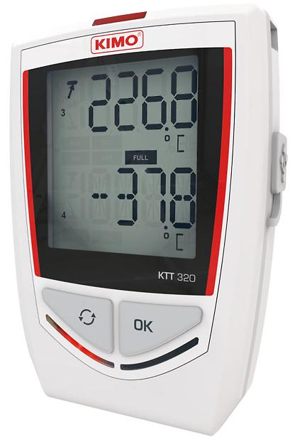 ENREGISTREUR 4 VOIES POUR SONDES THERMOCOUPLES, BLUETOOTH - KIMKTT320