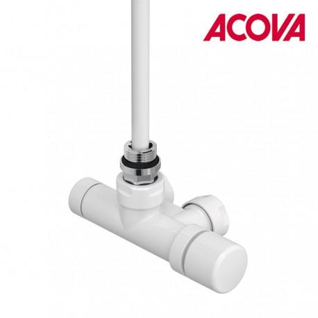 KIT K PACK ROBINETTERIE THERMOSTATISABLE MONOPOINT (TÊTE À DROITE) COUDE BLANC - ACOVA 991551