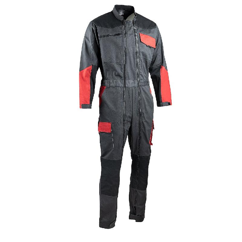LMA WORKWEAR 1880 Combinaison de travail SESAME - GRIS SOMBRE/NOIR/ROUGE L - 4 - Taille unique multicolore multi-matériau 3473833281156_0