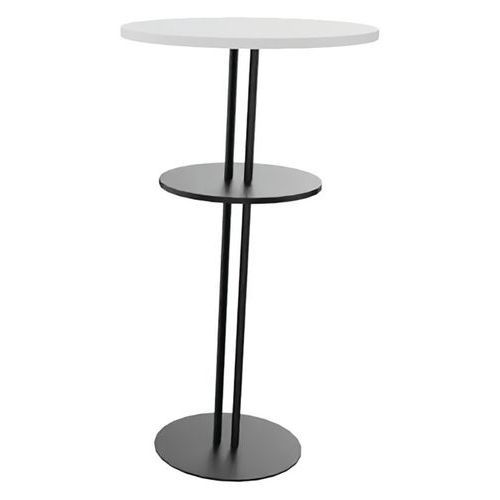 MANGE DEBOUT ROXANE Ø 60CM 2 PLT PC 2 TUBES- BLANC/NOIR