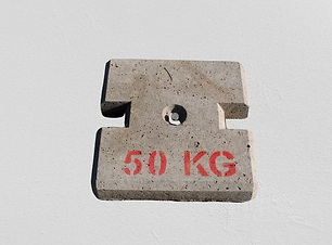 Masse 50 kg pour essai de palans et ponts roulants - 250 x 500 x 90mm - REF2220050_0