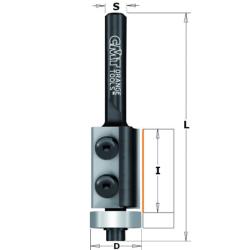 FRAISE À AFFLEURER CMT À PLAQUETTES - DIAMÈTRE 16 MM -  HAUTEUR 30 MM - QUEUE DE 8 MM AVEC ROULEMENT
