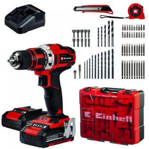 PERCEUSE VISSEUSE SANS FIL - TE-CD 18/40 LI (2X2,0 AH) + 69 ACCESSOIRES EINHELL