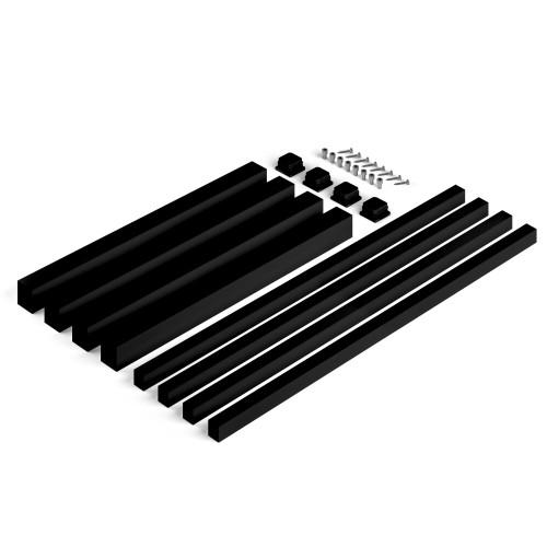 PIEDS ET CADRE POUR TABLE - ACIER - RIGIDE - 1150X750 - NOIR EMUCA