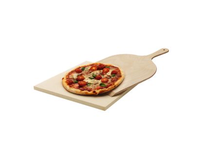 Pierre de cuisson AEG - brique réfractaire avec spatule en bois - A9OZPS01_0
