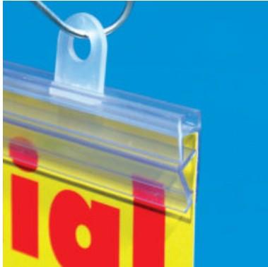 Porte-affiche PVC - Système d'ouverture et de fermeture par clic - Longueur 600, 800, 1200 et 2400mm - Coloris blanc ou transparent_0