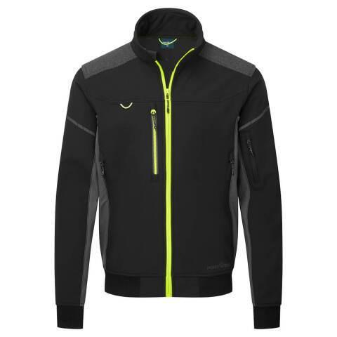PORTWEST EV464 EV4 SOFTSHELL BOMBER JACKET (3L) NOIR TALL - TAILLE L