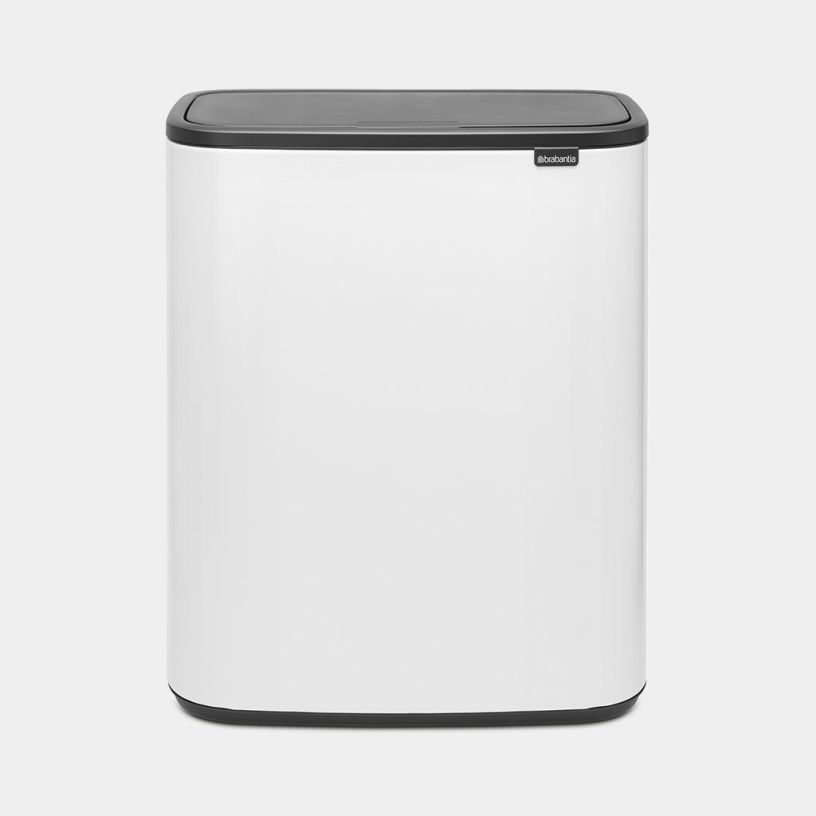 Poubelle tri sélectif Bo Touch Bin - 2 x 30 litres - White - Brabantia - 60L - Acier, Garantie 10 ans_0