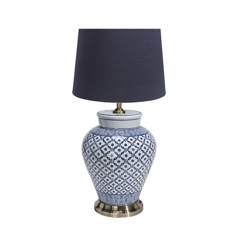 PR HOME FANG HONG LAMPE ABAT-JOUR TISSU BLEU