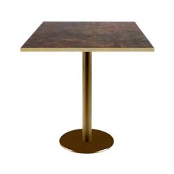 Restootab - Table 70x70cm Rome bistrot rouille - marron TB-ROM2-7070M-UND.ROU-LAI_0