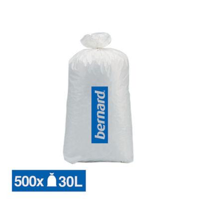 Sacs poubelle déchets courants Bernard blancs 30 L, lot de 500_0