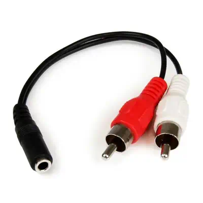 StarTech Cble en Y Mini-Jack 3,5mm vers 2x RCA de 15 cm_0