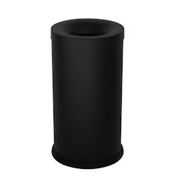 Stil Casa corbeille auto-extinguible, acier peint, Ø 31xh. 72 cm, bord inférieur en plastique de protection du sol, 65 litres, noir. - 547 N_0