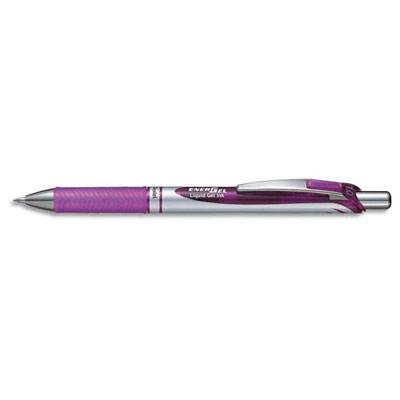 STYLO ROLLER ENCRE LIQUID GEL PENTEL ENERGEL - POINTE RETRACTABLE 1 MM - ECRITURE LARGE - VIOLET