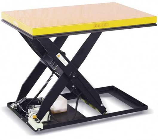 Table élévatrice électrique fixe - capacité 500kg à 2000kg - plateau 1300x800 - moteur hydraulique 0.75 kW_0