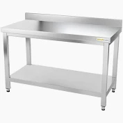 Table inox adossée 700 X 700 X 850/900 mm_0