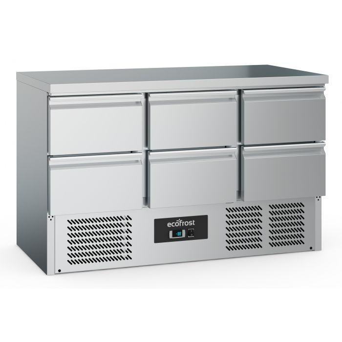 Table réfrigérée 6 tiroirs - 368L - 7950.5085 - Température +2°C à +8°C - Gaz R290_0