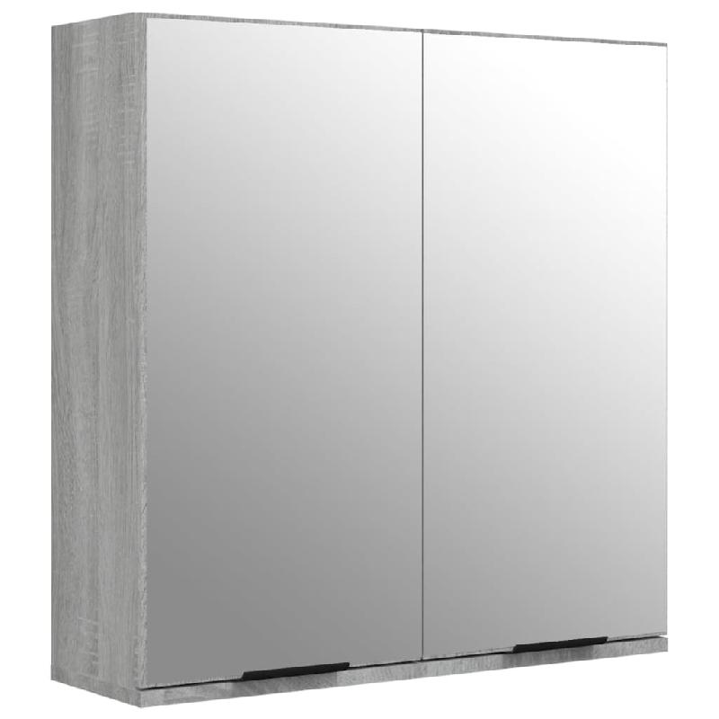 ARMOIRE À MIROIR DE SALLE DE BAIN 64 X 20 X 67 CM GRIS 02_0006740_0