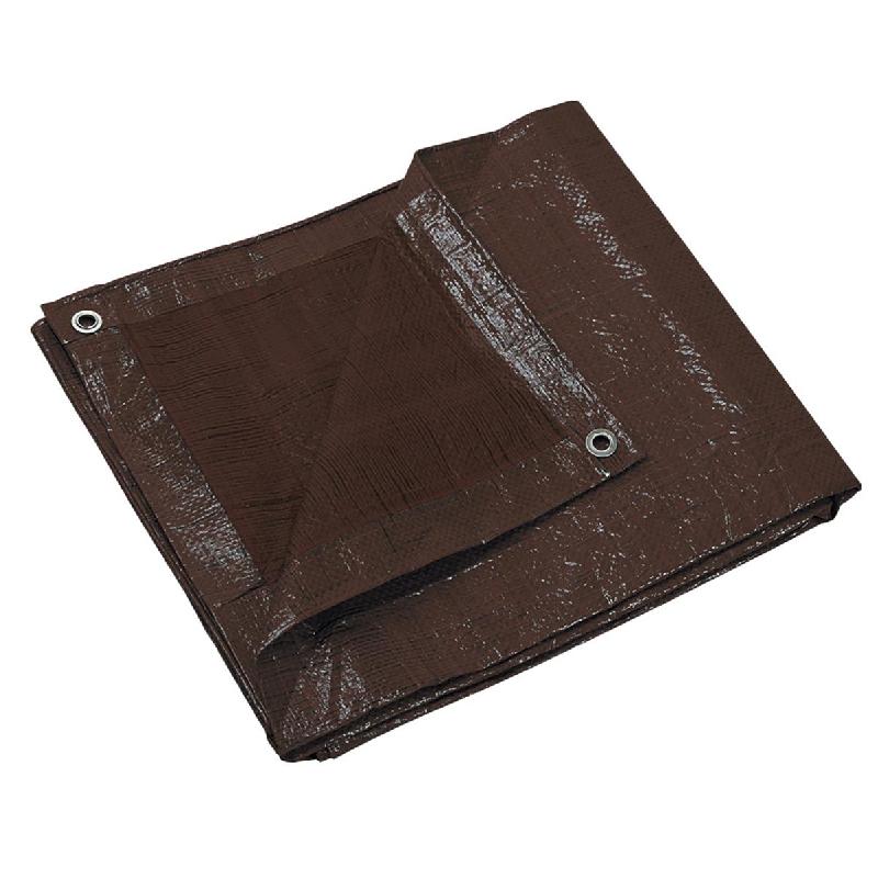 Bâche bois RIBIMEX 120gr/m² - 1,8x6m marron - PRBB12018X6M_0