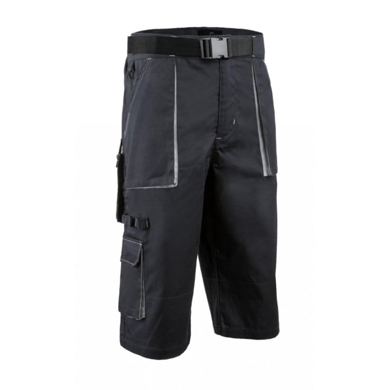 Bermuda long NAVY II - 60% CO/40% PES 245g/m2 - Marine/Gris avec ceinture élastiquée côtés - COVERGUARD | 5NAS050_0