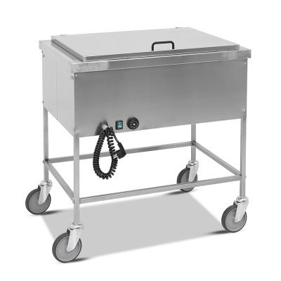 Chariot bain-marie avec couvercle - 2x GN 1/1, acier inox AISI 304 - Metalcarrelli_0