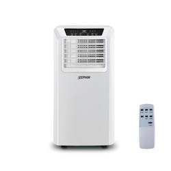 Climatiseur mobile 4en1 : Ventilateur Déshumidificateur Climatiseur 2640W Chauffage 1050W + Télécommande Minuterie 24h Zephir - blanc 8019101726926_0
