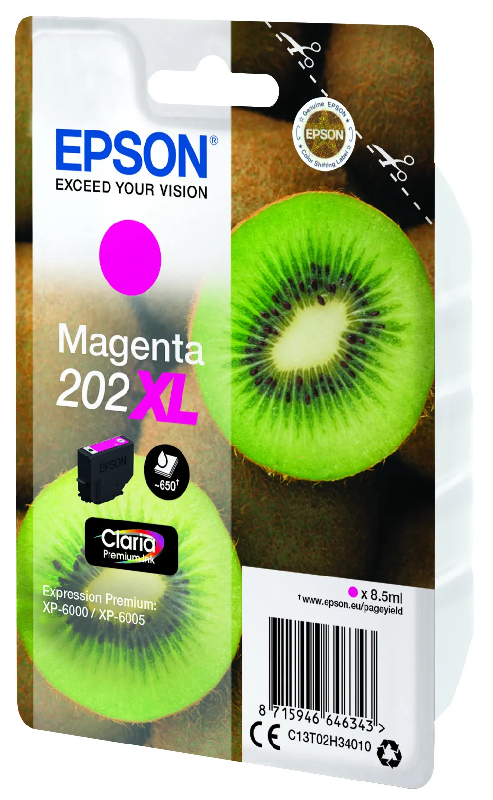 Epson Kiwi Singlepack Magenta 202XL Claria Premium Ink_0