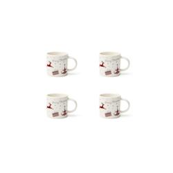 Excelsa lot de 4 tasses à café Merry Christmas porcelain 10 cl multicolor - multicolore porcelaine 66355_0