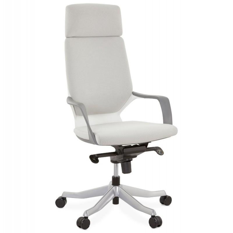 FAUTEUIL DE BUREAU EN TISSU TERSSIO 125CM GRIS - PARIS PRIX_0