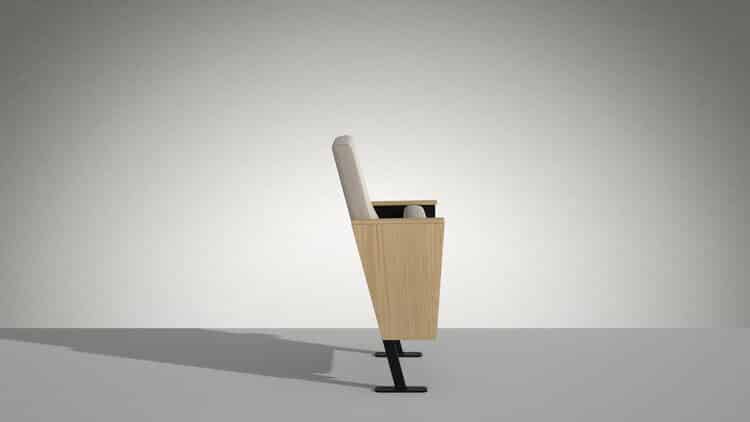 Fauteuil de conférence design et flexible avec tablette écritoire - Divina - configurable sur sols plats et gradins_1